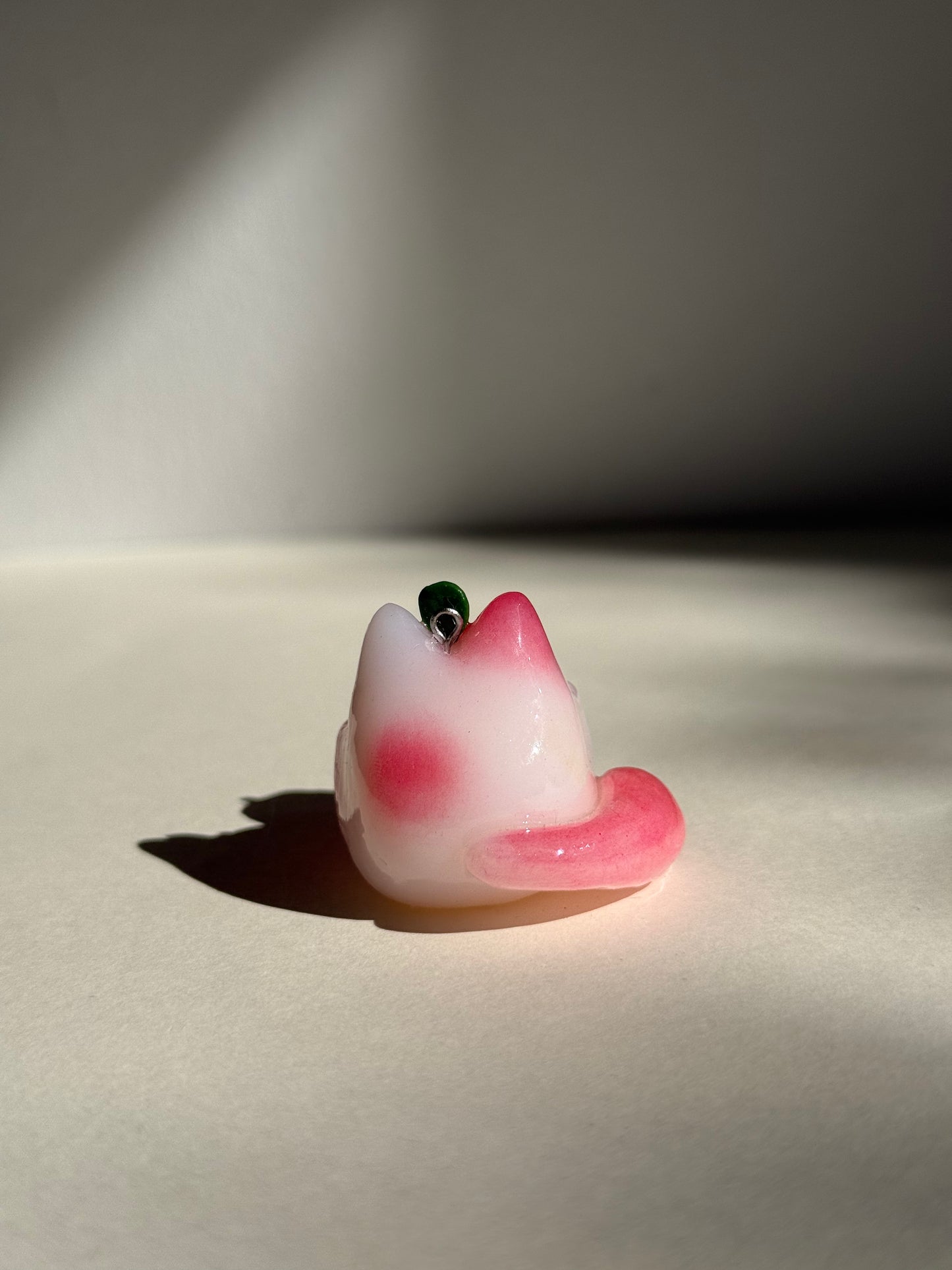 Raspberry Jelly Fruit Cat Clay Keychain