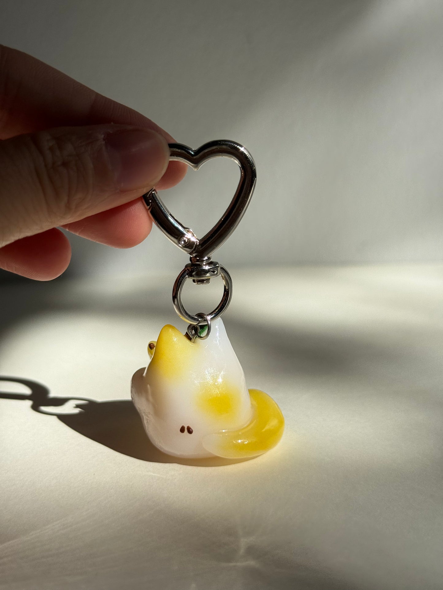Pear Jelly Fruit Cat Clay Keychain