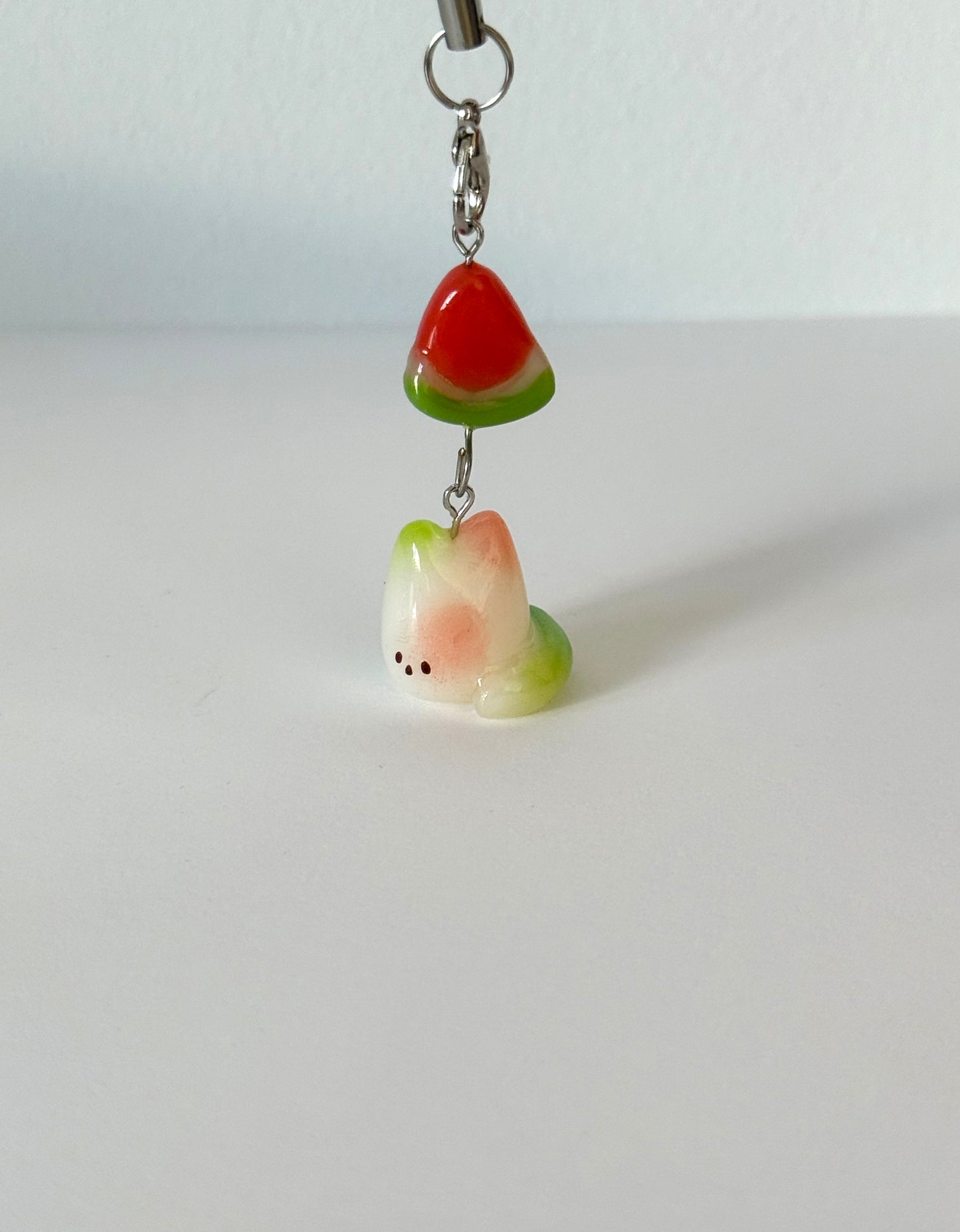 BABY Watermelon Jelly Fruit Cat Clay Phone Strap