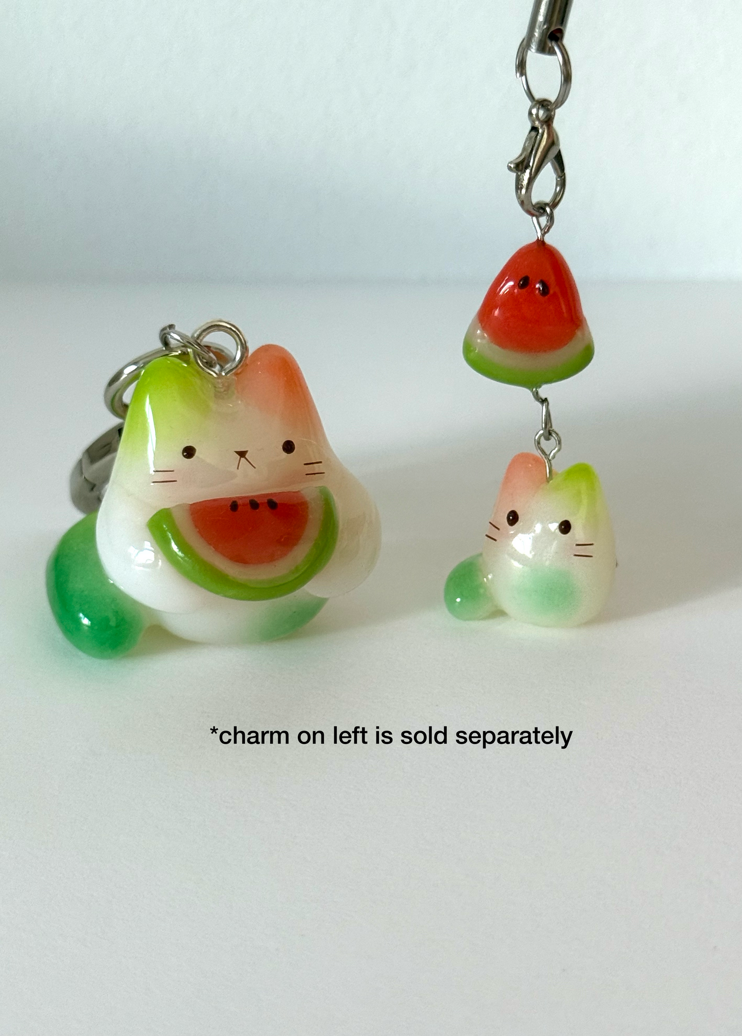 BABY Watermelon Jelly Fruit Cat Clay Phone Strap